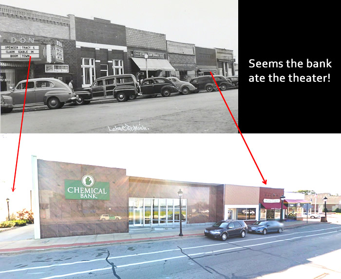 Saukee Theatre - Comparison Between Then And Now (newer photo)